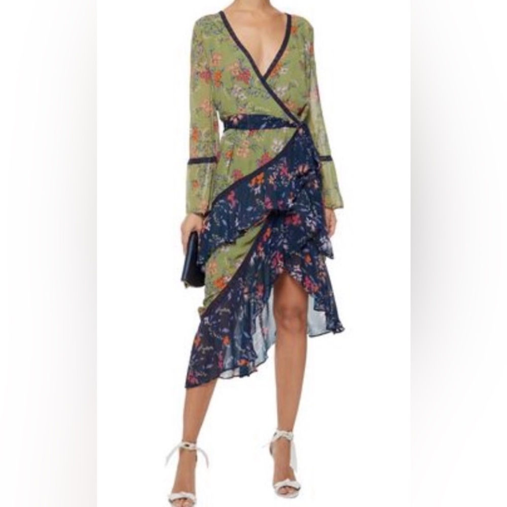 Anthropologie Love Sam tiered wrap dress small - Picture 3 of 13